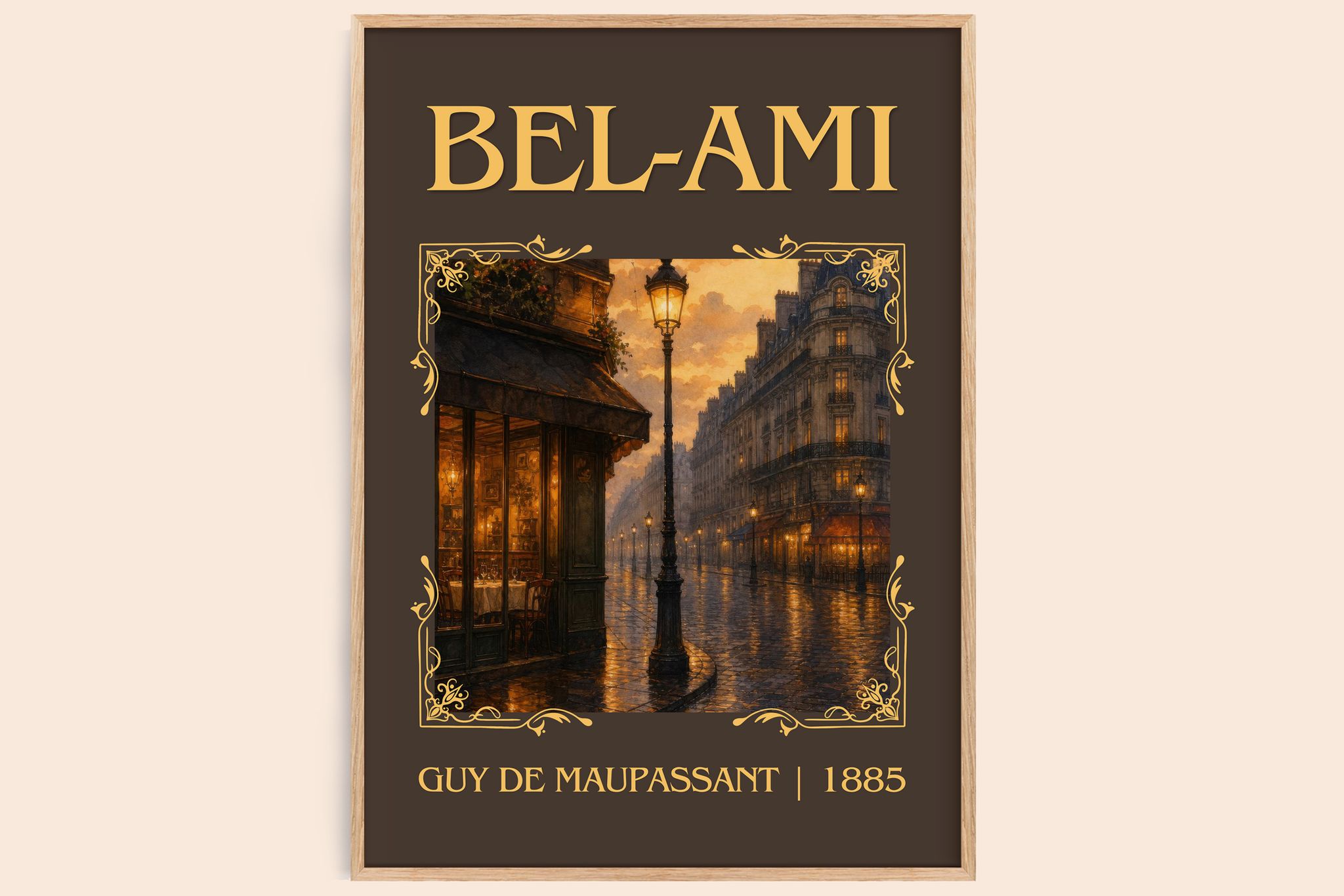 Bel-Ami Classic Book Art Print by Guy de Maupassant