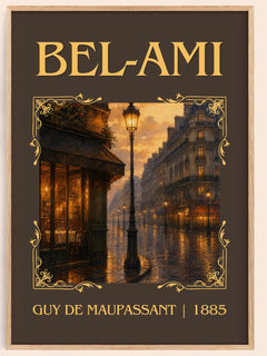Bel-Ami Classic Book Art Print by Guy de Maupassant – book poster