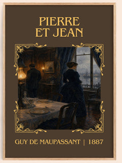 Pierre et Jean Classic Book Art Print by Guy de Maupassant – book poster