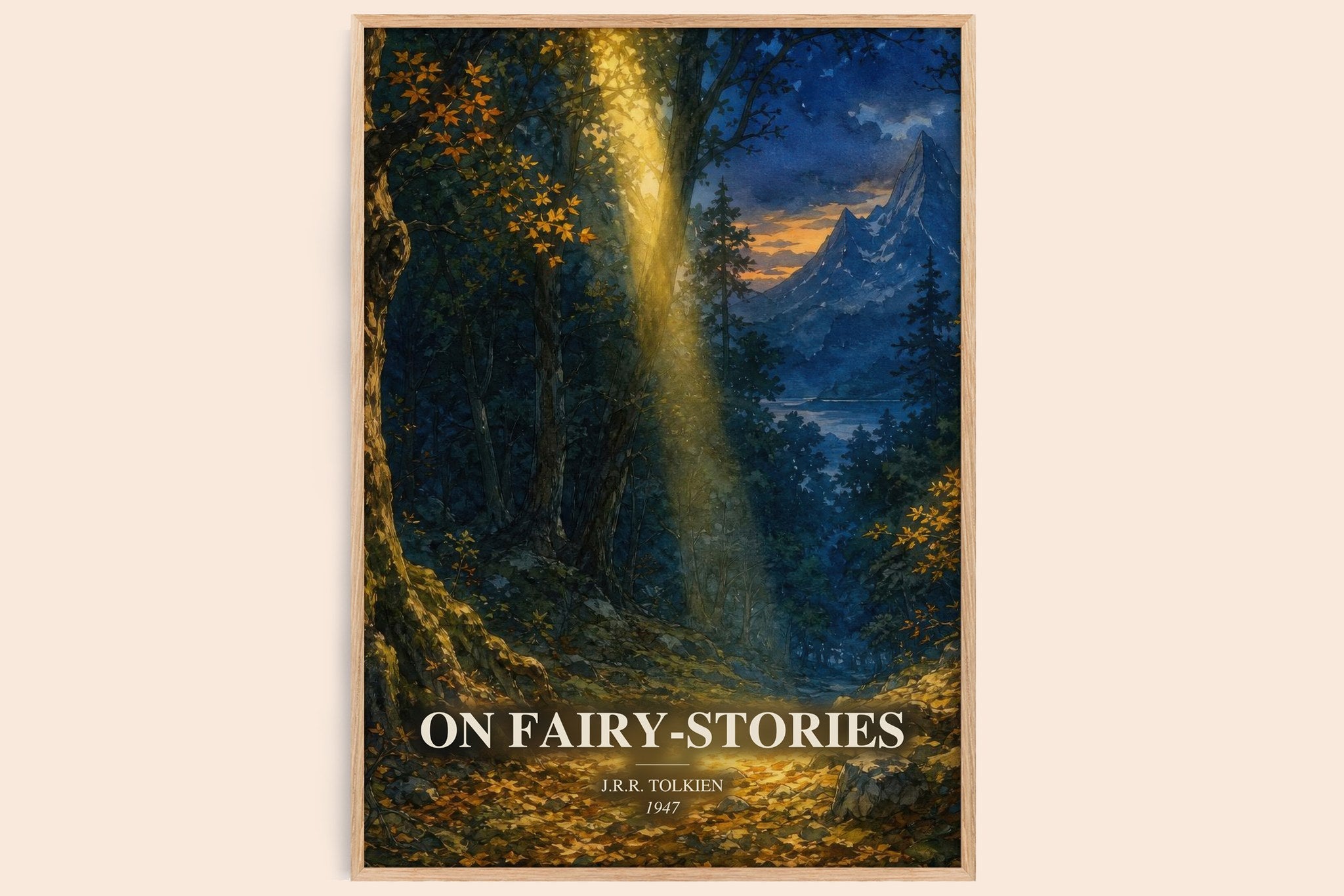 On Fairy-Stories Book Watercolour Illustration by J.R.R. Tolkien