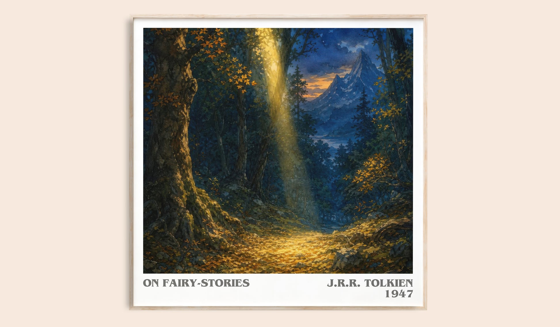 On Fairy-Stories literary book poster by J.R.R. Tolkien – framed literary art print