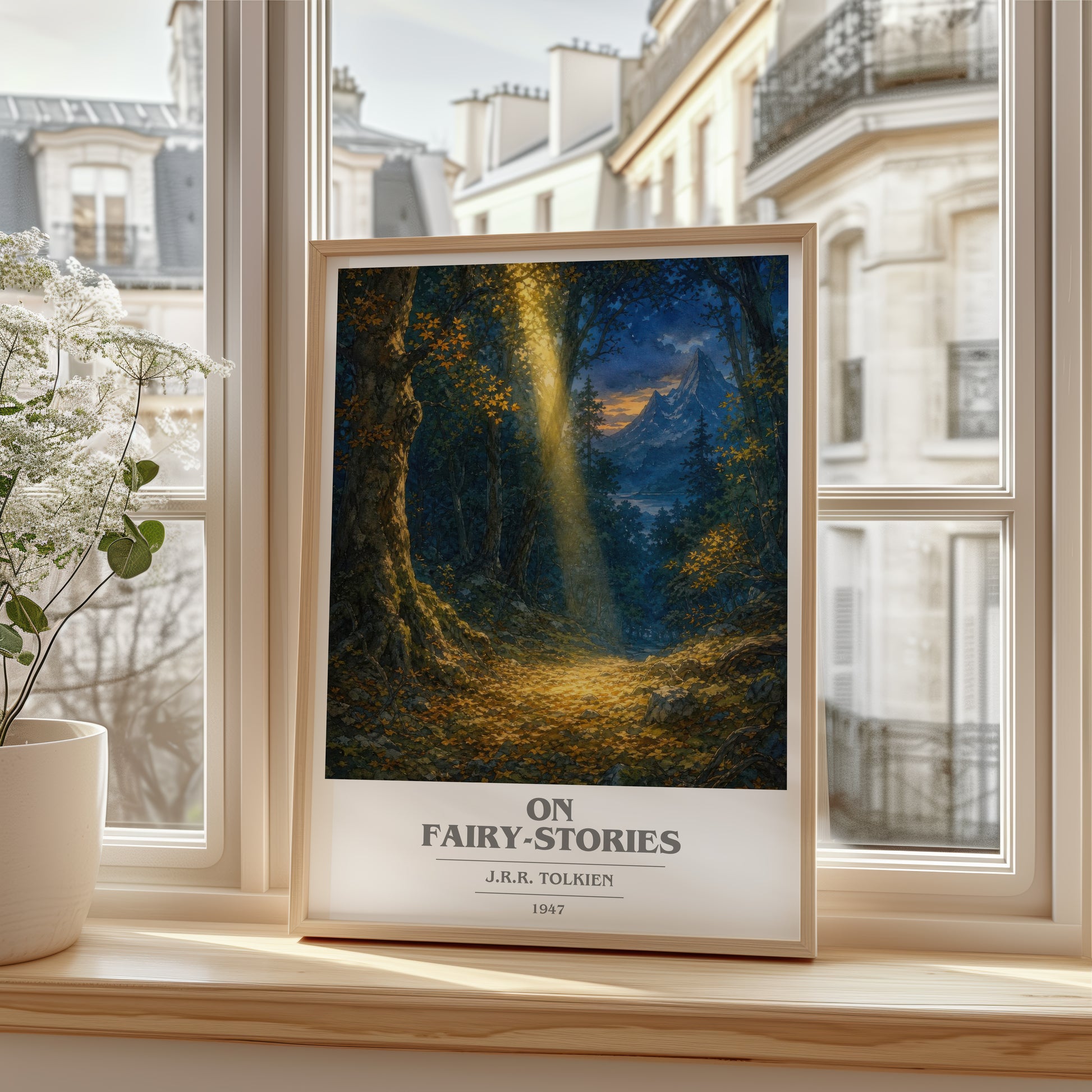 On Fairy-Stories book cover poster colour and style options – J.R.R. Tolkien book art