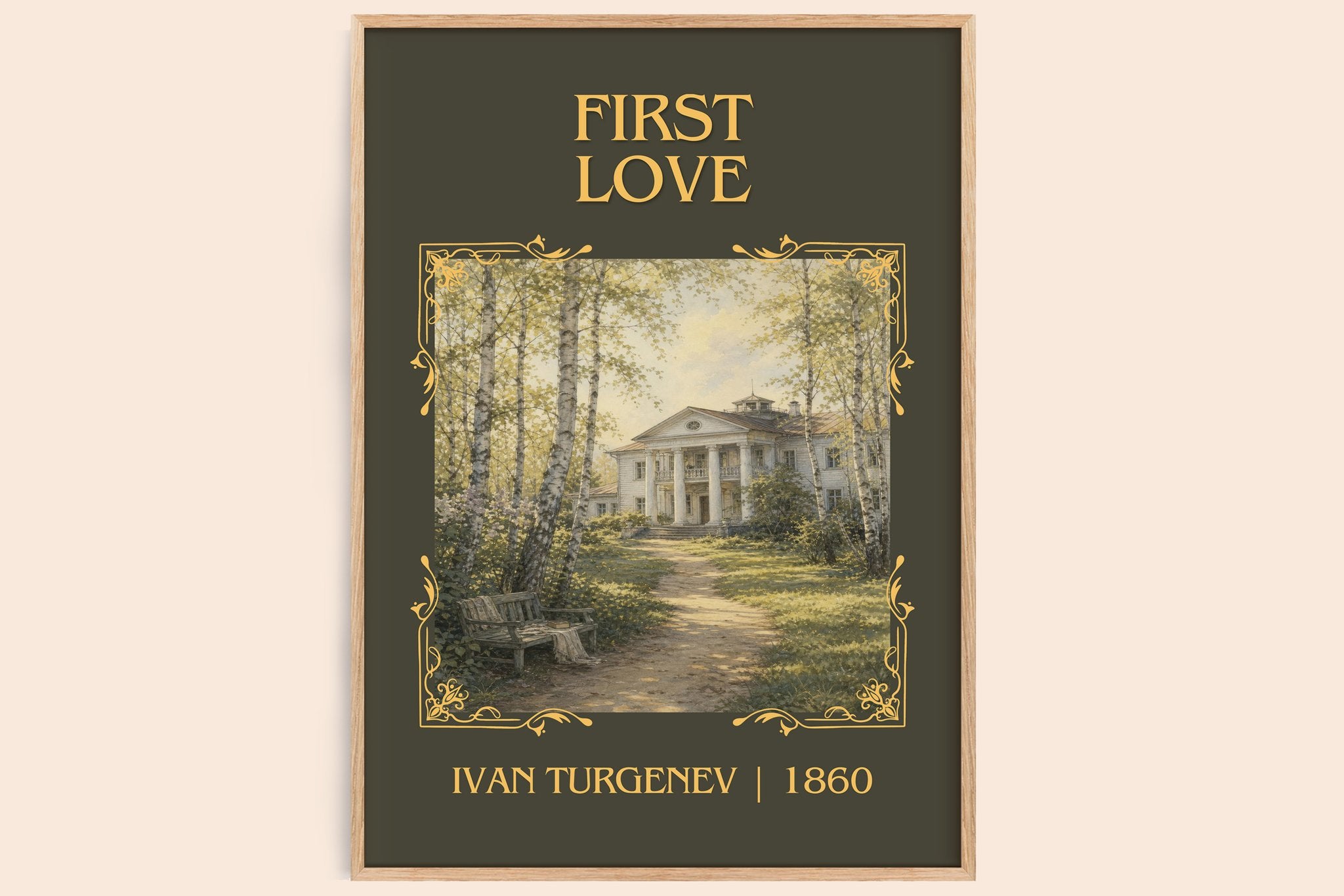 First Love Classic Book Art Print by Ivan Turgenev