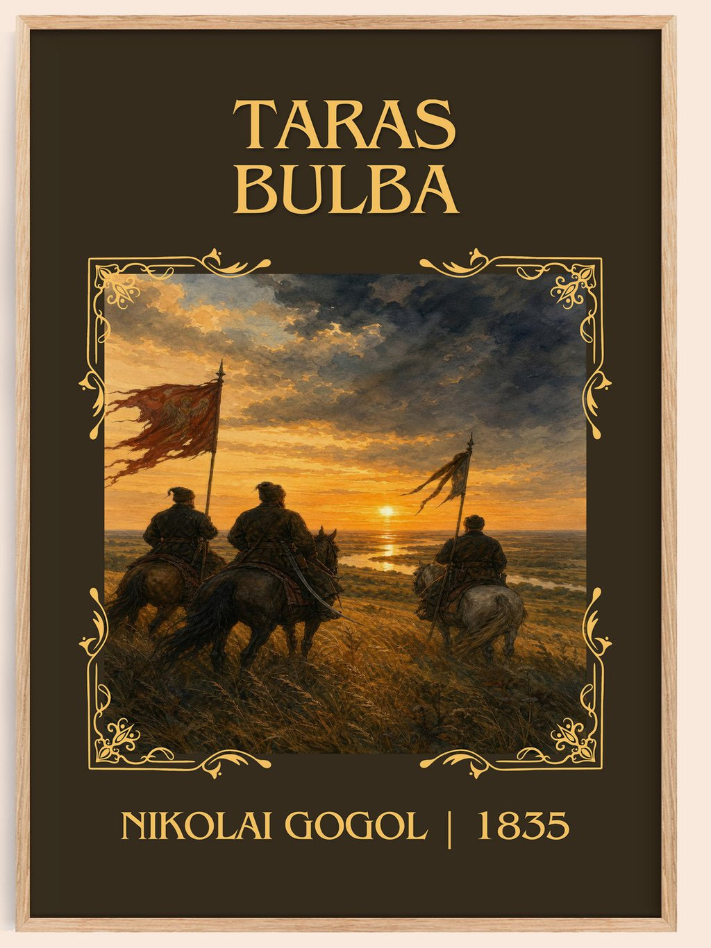 Taras Bulba Classic Book Art Print by Nikolai Gogol – book poster