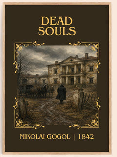 Dead Souls Classic Book Art Print by Nikolai Gogol – book poster