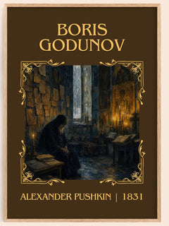 Boris Godunov Classic Book Art Print by Alexander Pushkin – book poster