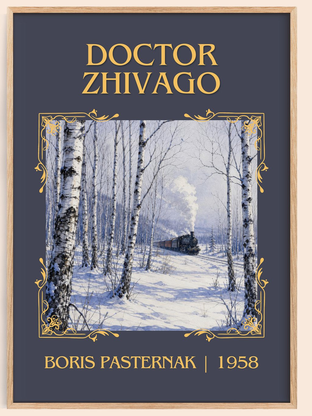 Doctor Zhivago Classic Book Art Print by Boris Pasternak – book poster
