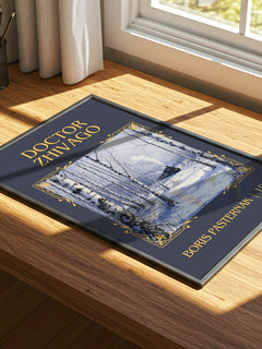 Doctor Zhivago Classic Book Art Print by Boris Pasternak – print on a sunlit desk