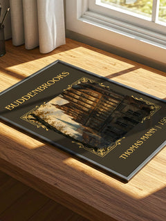 Buddenbrooks Classic Book Art Print by Thomas Mann – print on a sunlit desk