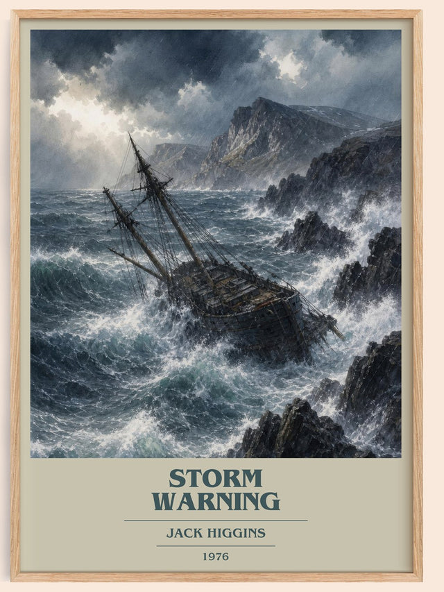Storm Warning Book Cover Poster by Jack Higgins