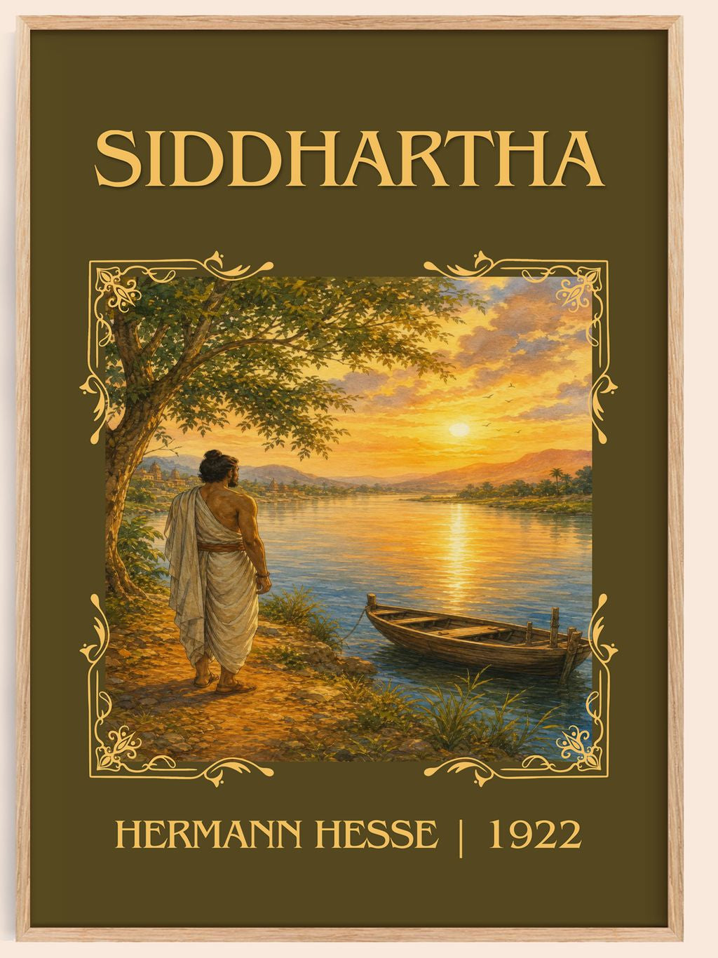 Siddhartha Classic Book Art Print by Hermann Hesse – book poster