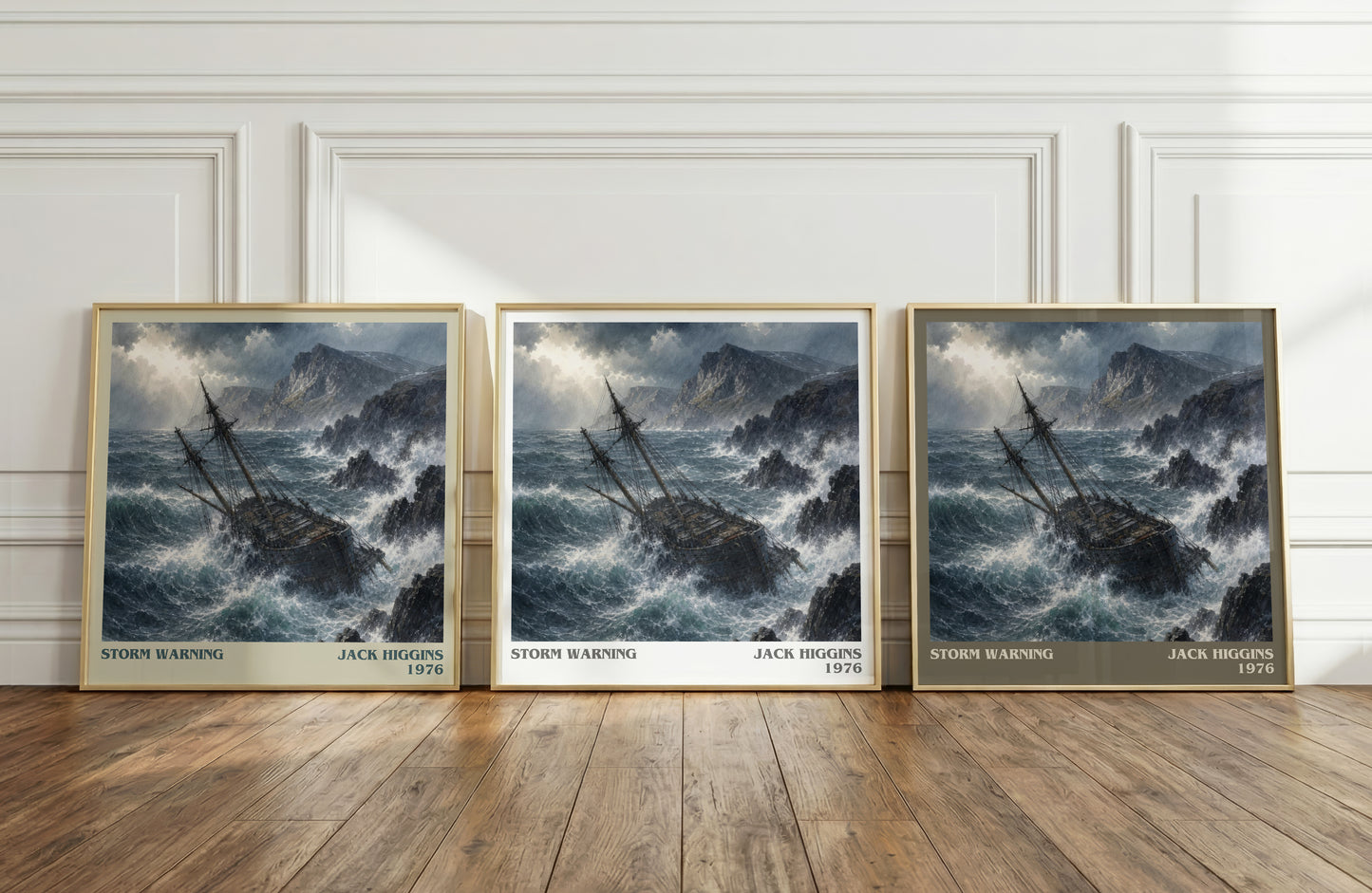 Storm Warning literary art print colour and style options – Jack Higgins book art
