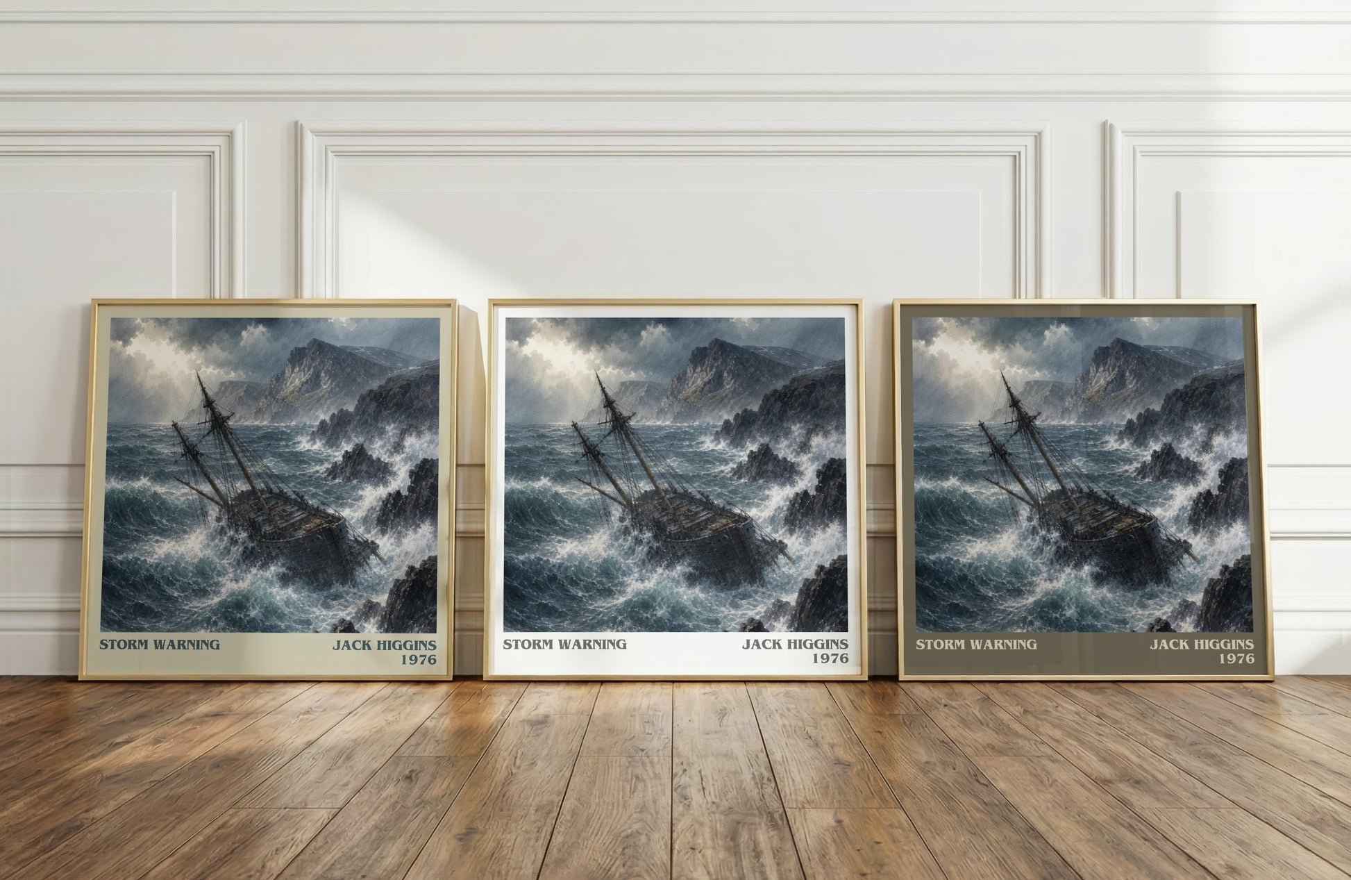Storm Warning literary art print colour and style options – Jack Higgins book art