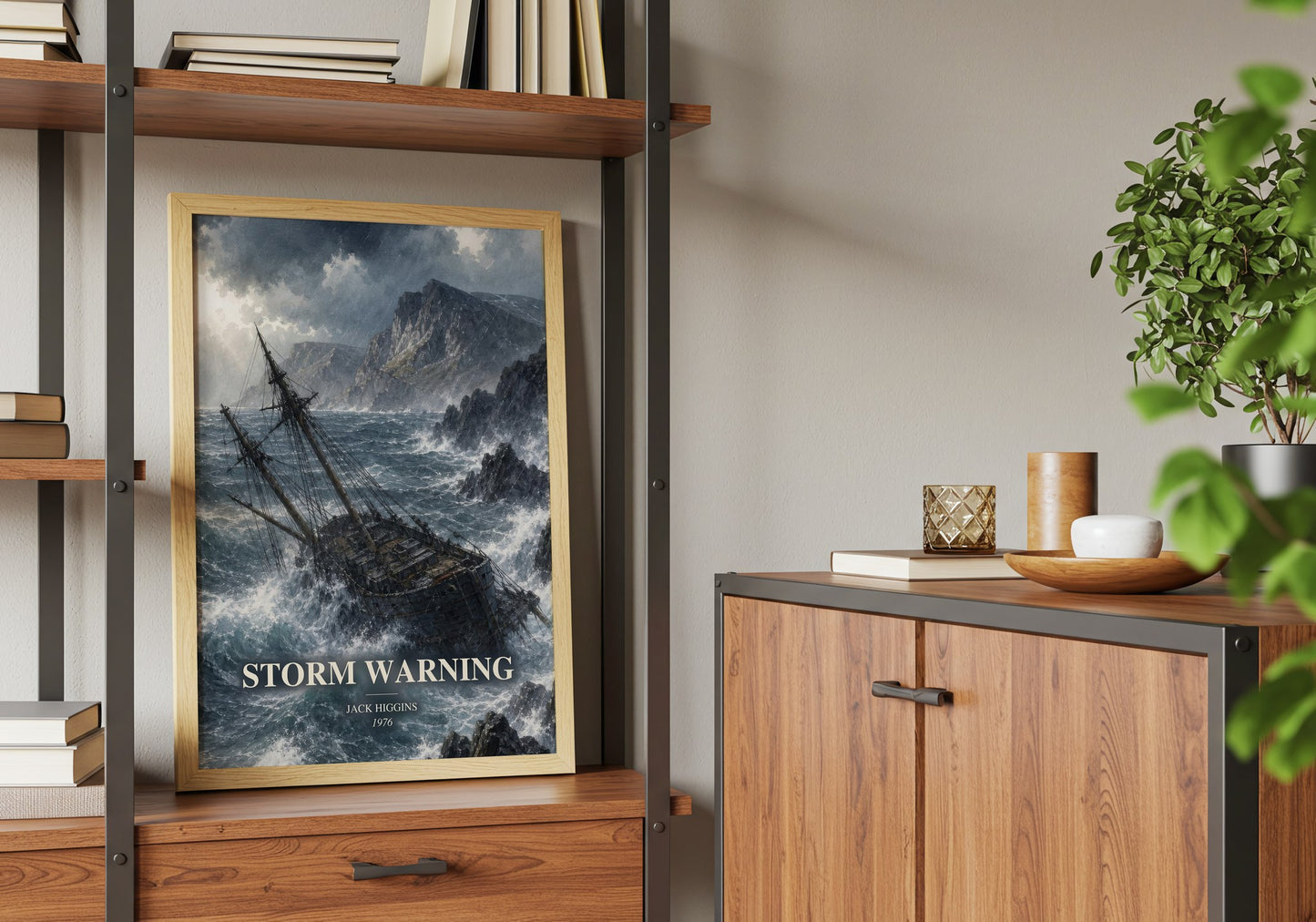 Storm Warning book watercolour illustration paper finish options – matte satin gloss