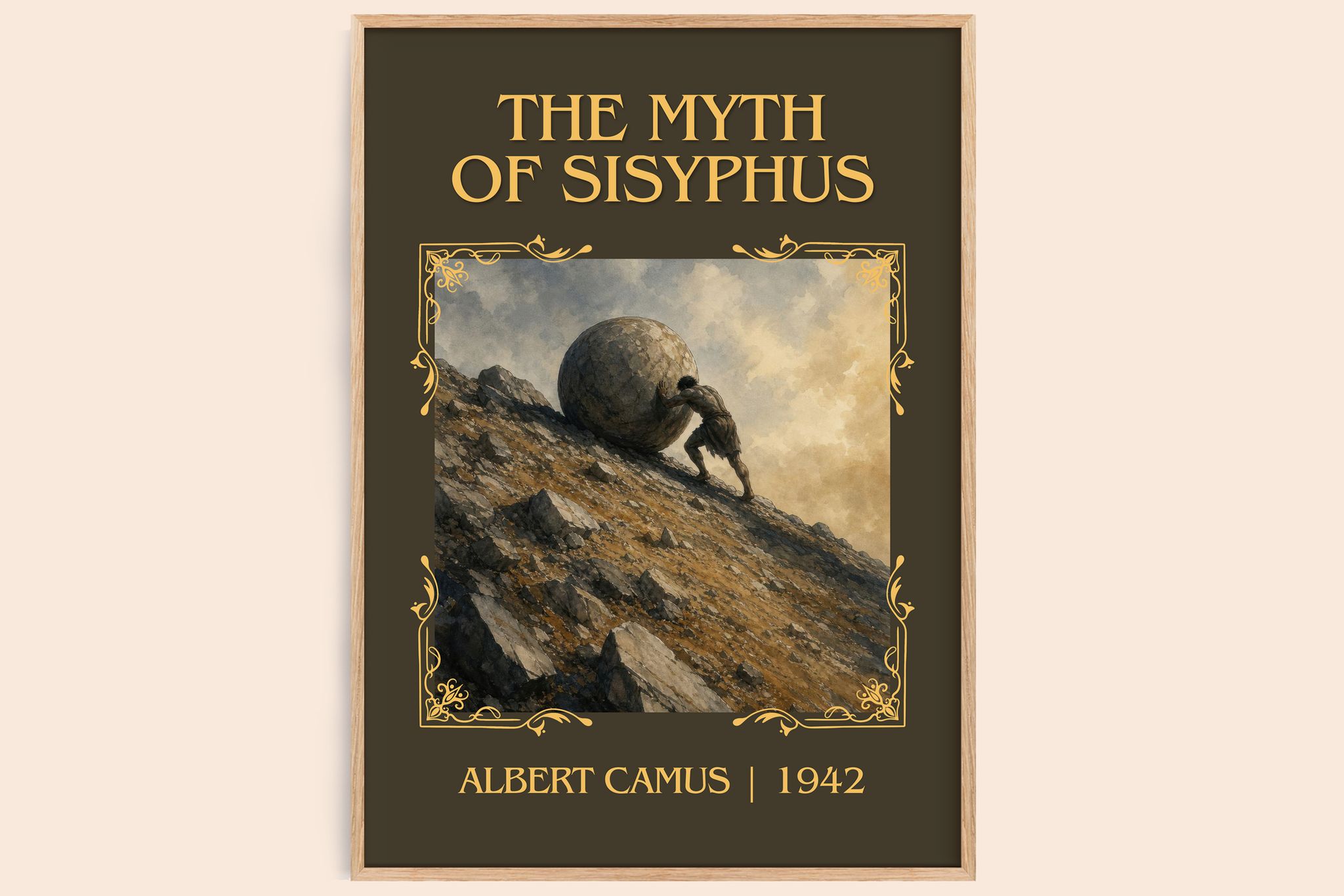 The Myth of Sisyphus Classic Book Art Print by Albert Camus