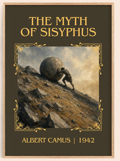 The Myth of Sisyphus Classic Book Art Print by Albert Camus – book poster