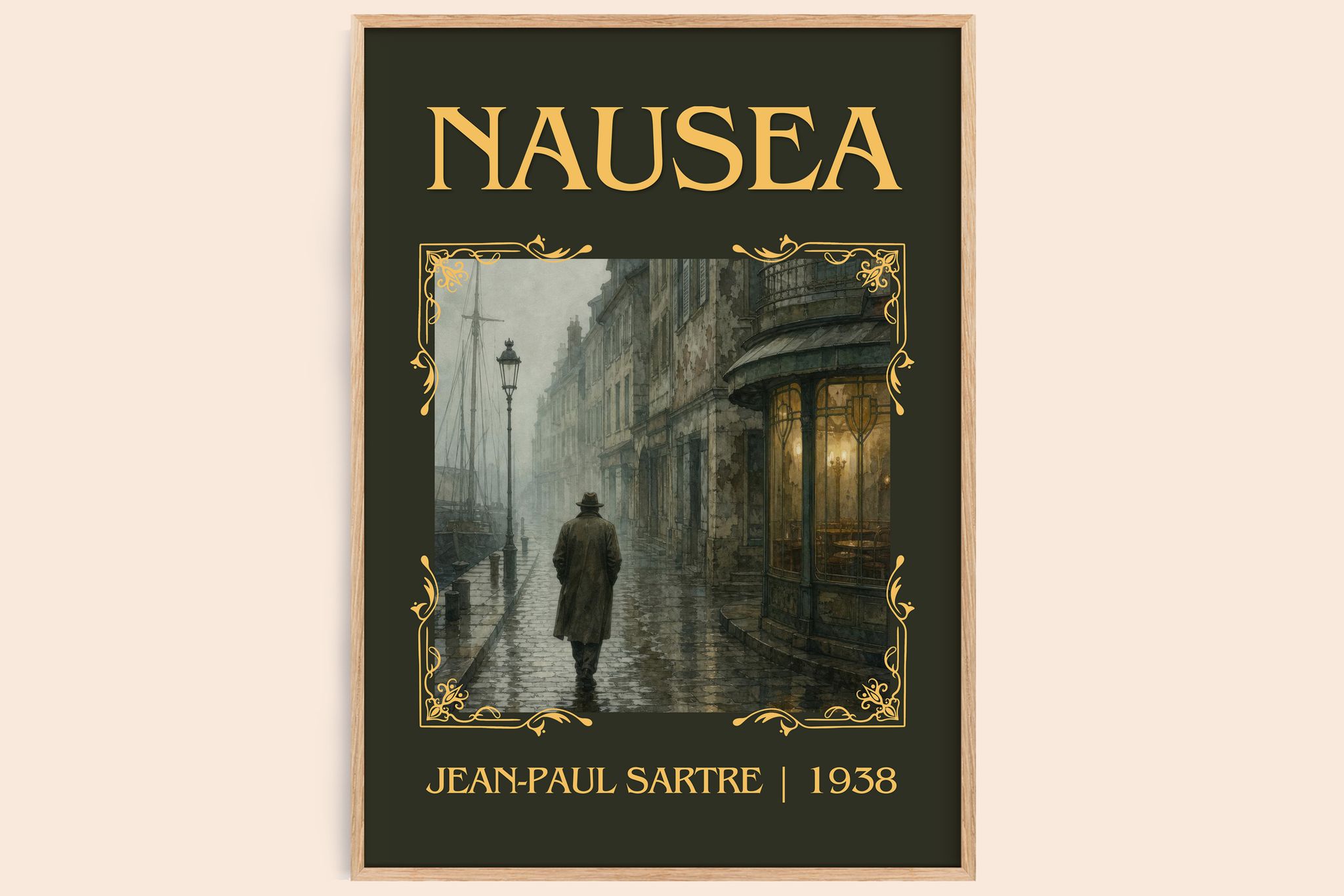 Nausea Classic Book Art Print by Jean-Paul Sartre