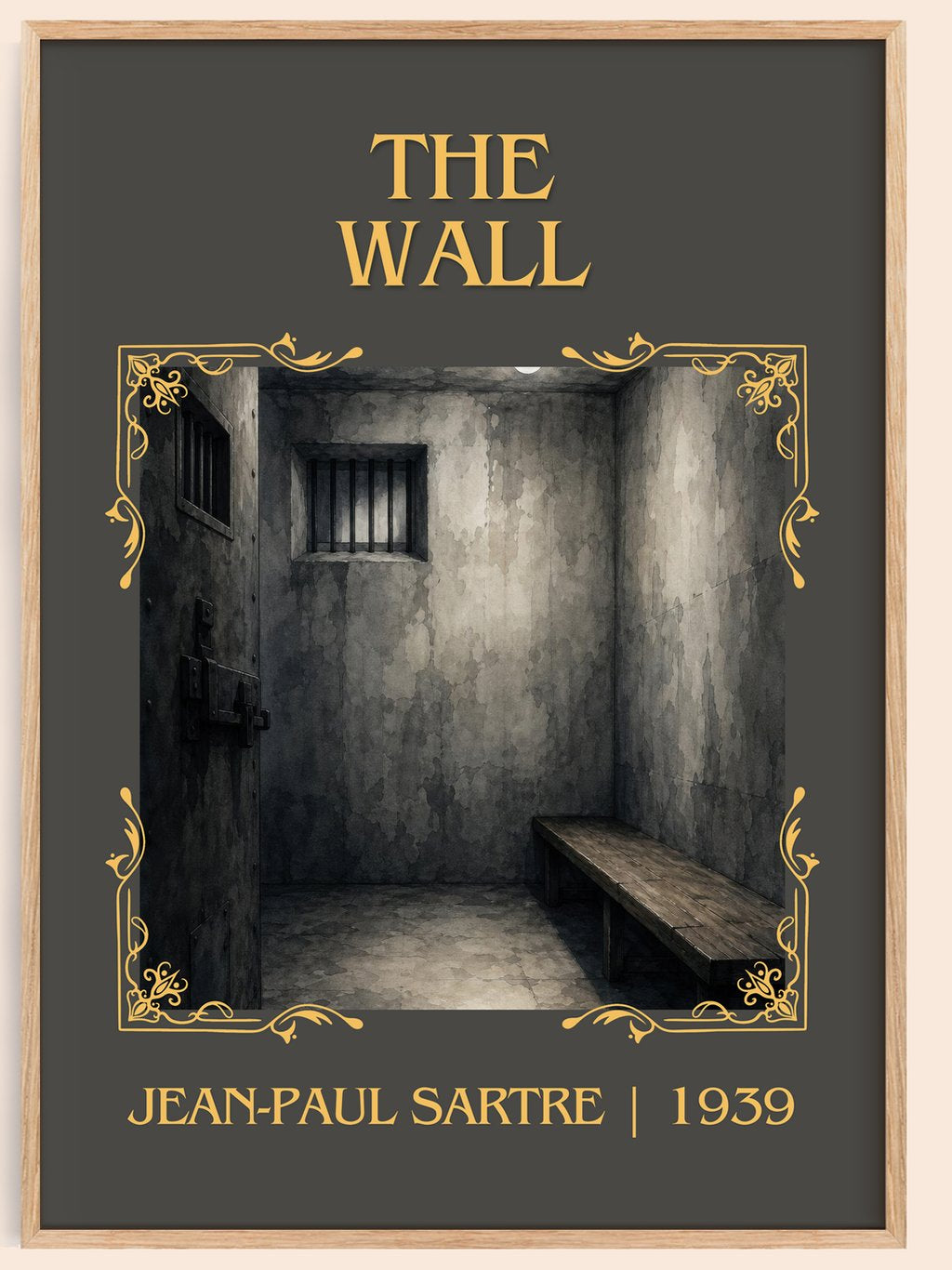 The Wall Classic Book Art Print by Jean-Paul Sartre – book poster