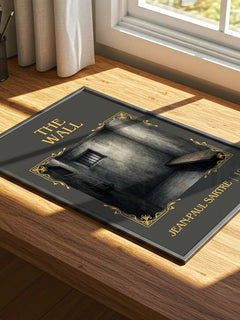 The Wall Classic Book Art Print by Jean-Paul Sartre – print on a sunlit desk