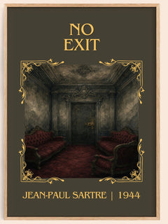 No Exit Classic Book Art Print by Jean-Paul Sartre – book poster