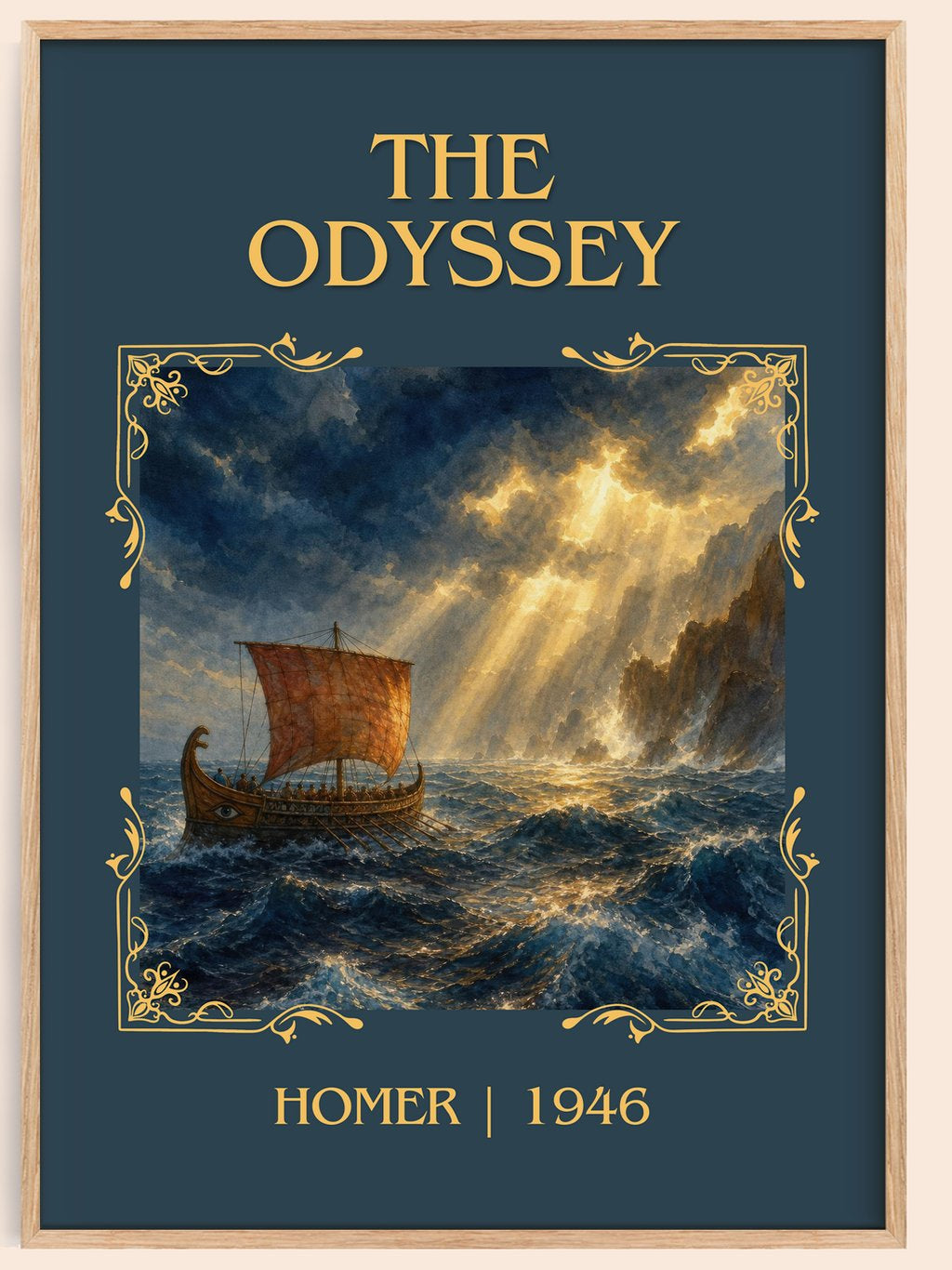 The Odyssey Classic Book Art Print by Homer – book poster