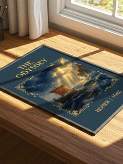 The Odyssey Classic Book Art Print by Homer – print on a sunlit desk