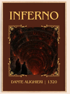 Inferno Classic Book Art Print by Dante Alighieri – book poster
