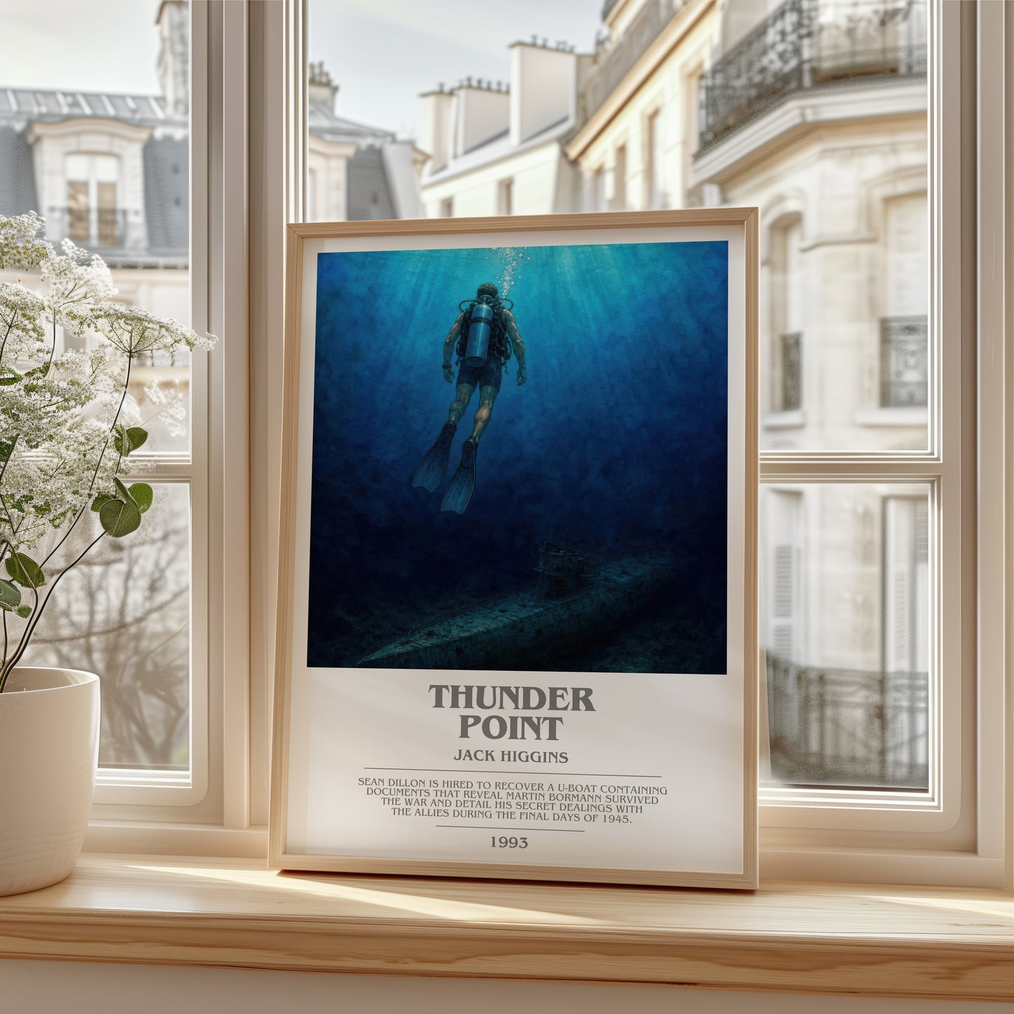 Thunder Point bookish poster colour and style options – Jack Higgins book art