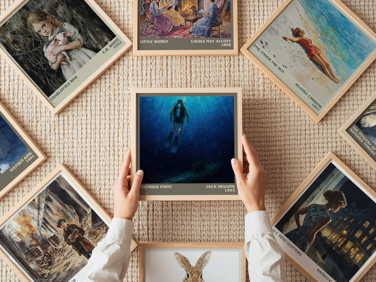 Thunder Point literary book poster framed on wall – thriller wall art