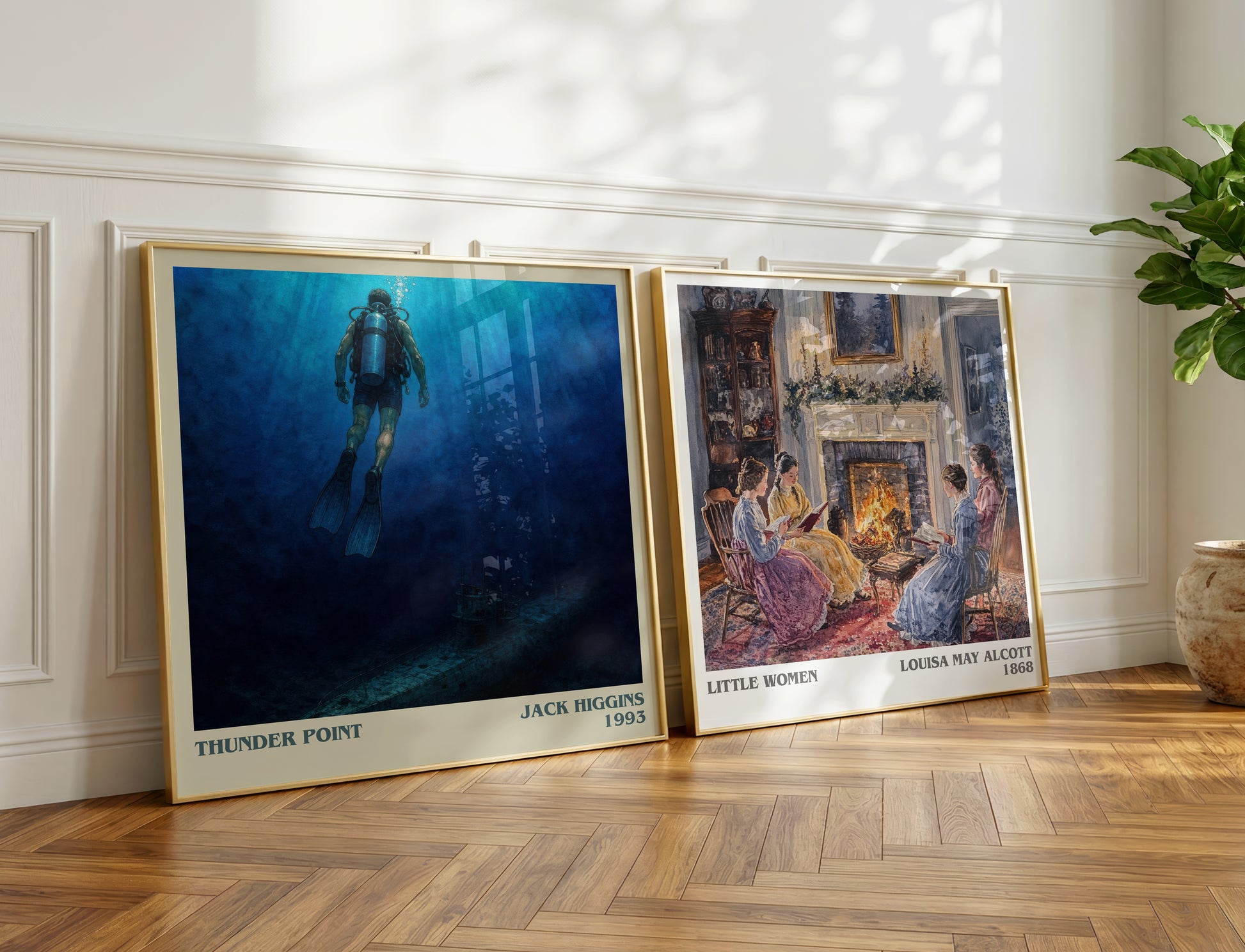 Thunder Point literary print on bookshelf – Jack Higgins fan gift