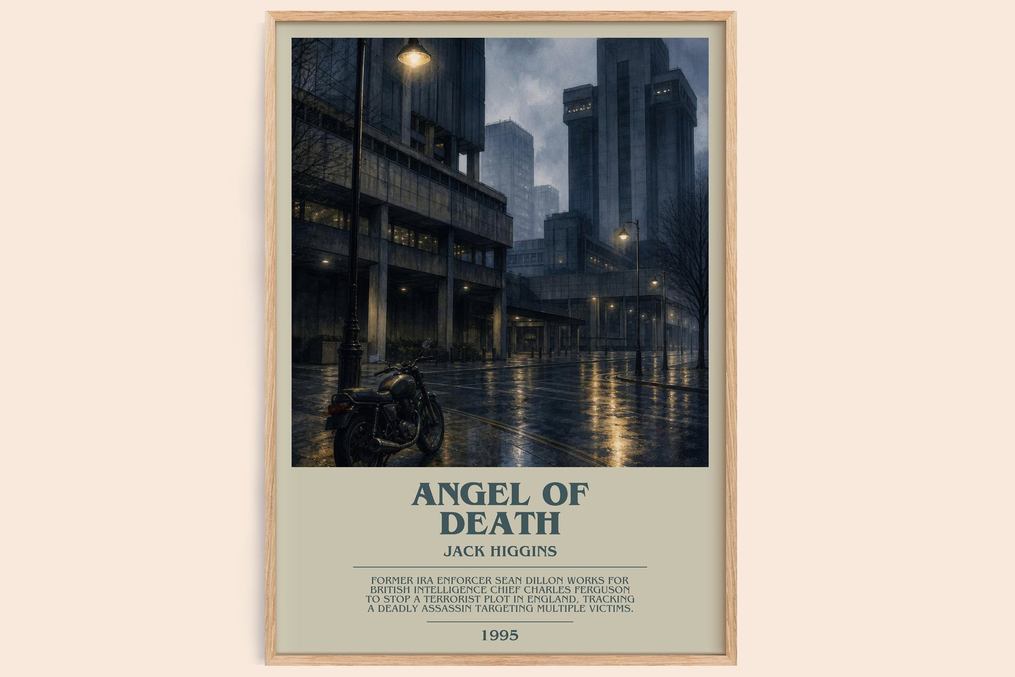 Angel Of Death bookish book poster by Jack Higgins – framed literary art print