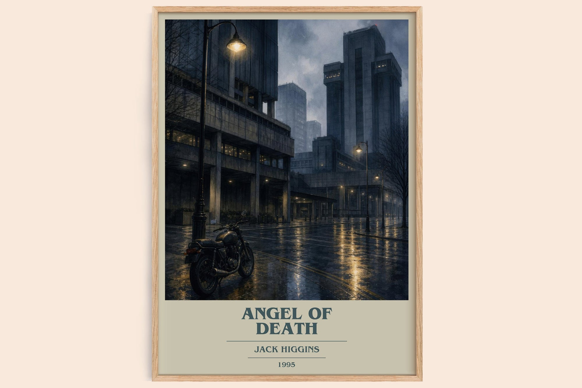 Angel Of Death book cover book poster by Jack Higgins – framed literary art print