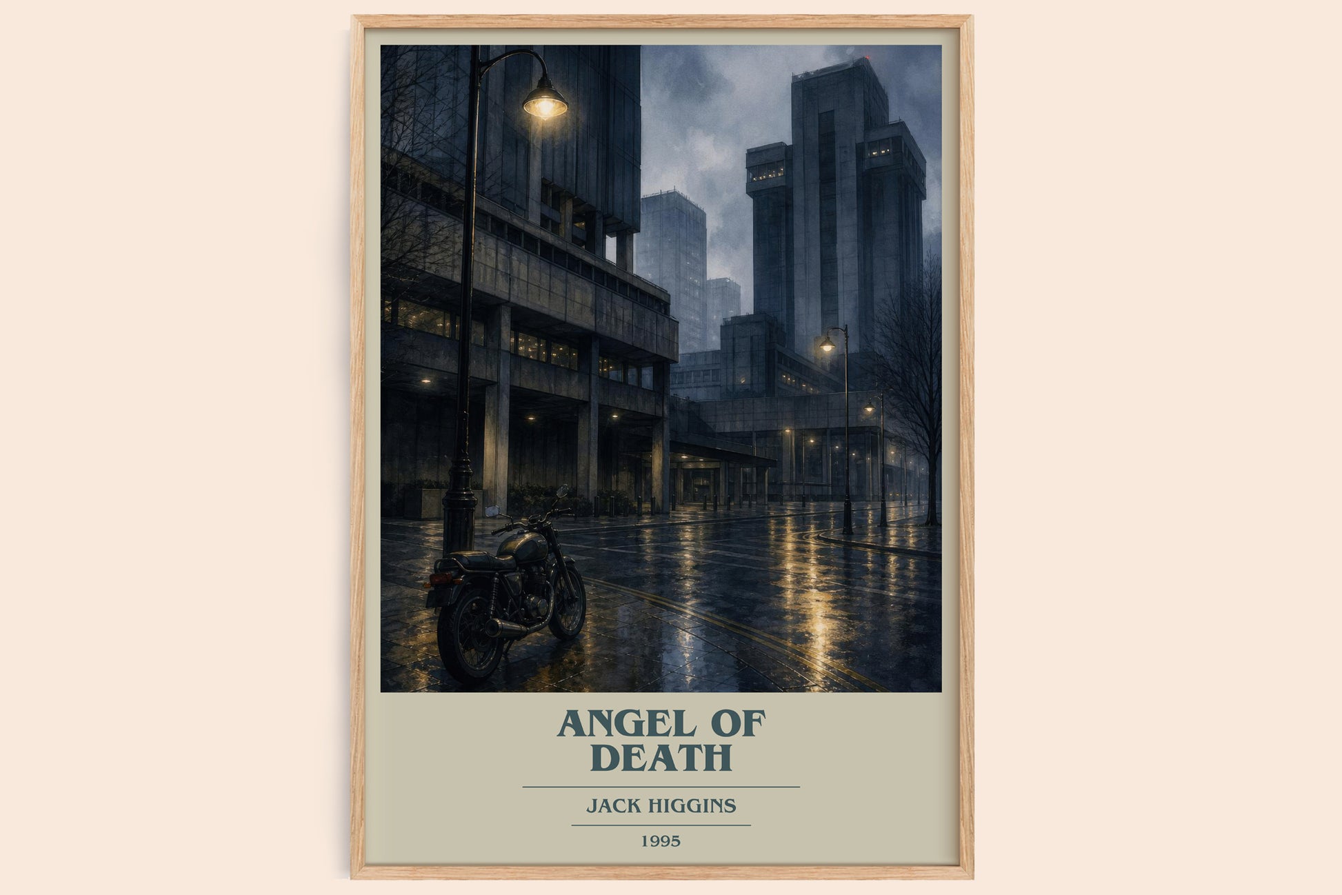Angel Of Death book cover book poster by Jack Higgins – framed literary art print