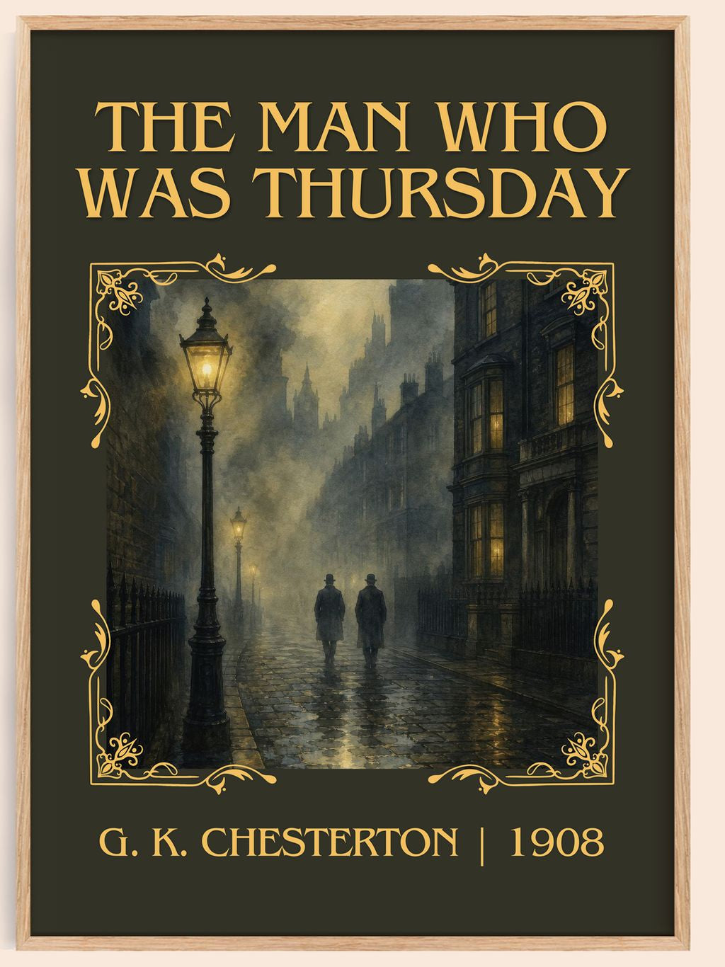 The Man Who Was Thursday Classic Book Art Print by G. K. Chesterton – book poster