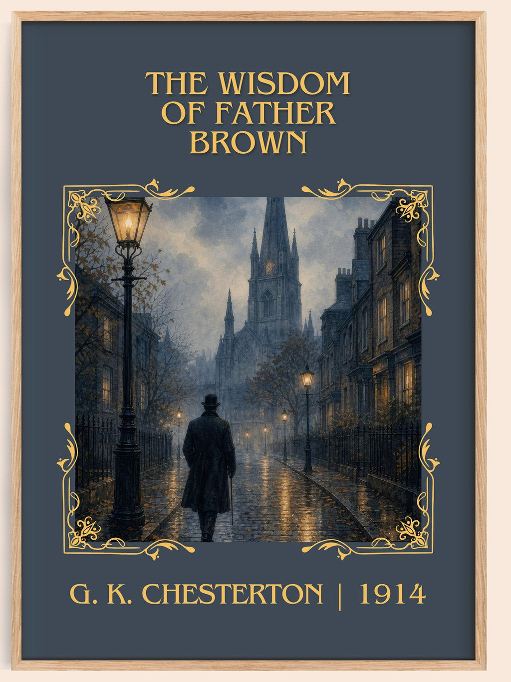 The Wisdom of Father Brown Classic Book Art Print by G. K. Chesterton – book poster
