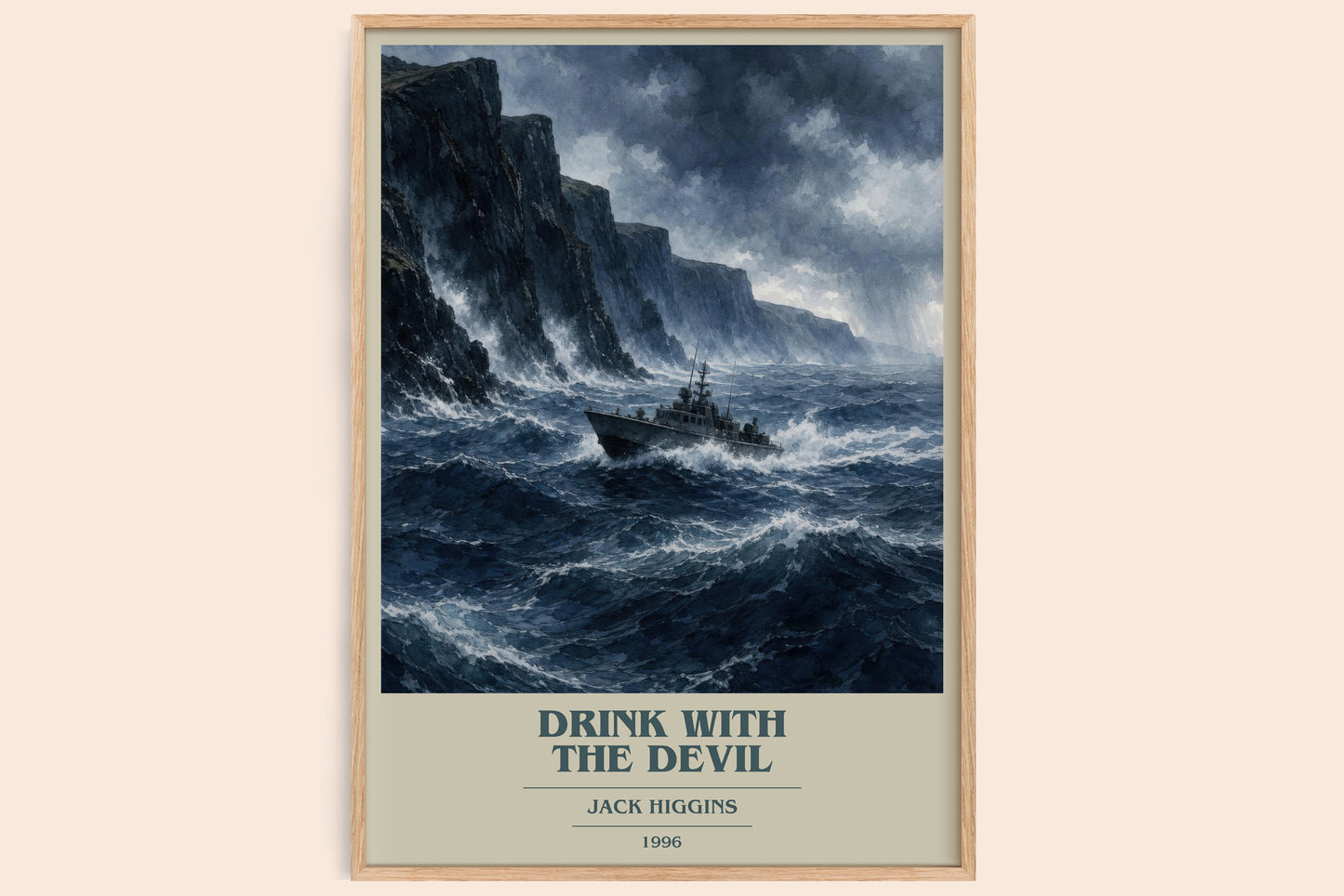 Drink With The Devil book cover book poster by Jack Higgins – framed literary art print