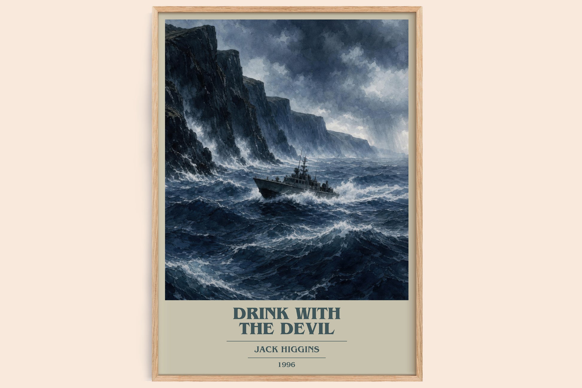 Drink With The Devil book cover book poster by Jack Higgins – framed literary art print