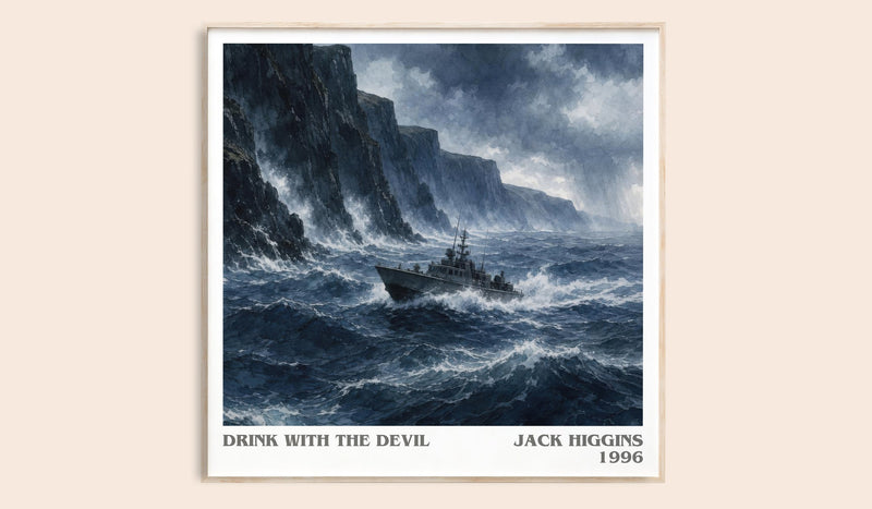 Drink With The Devil literary book poster by Jack Higgins – framed literary art print
