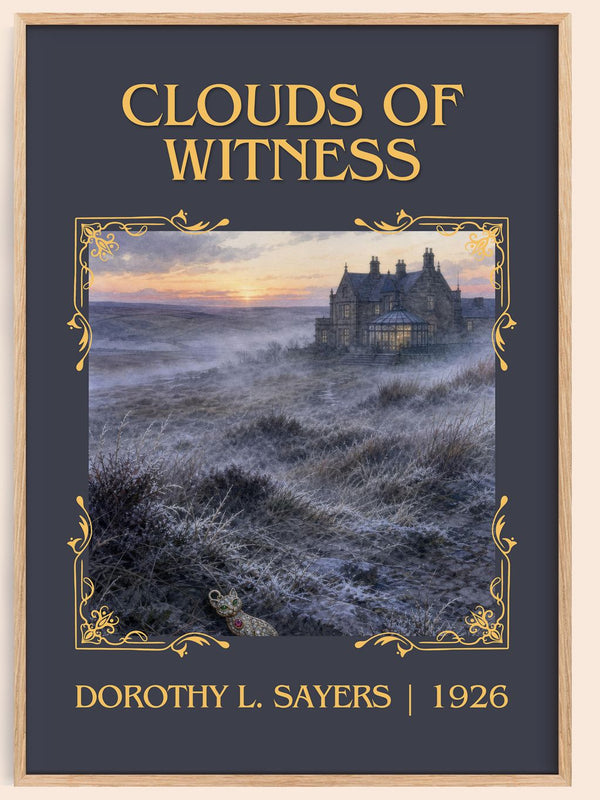 Clouds of Witness Classic Book Art Print by Dorothy L. Sayers – book poster