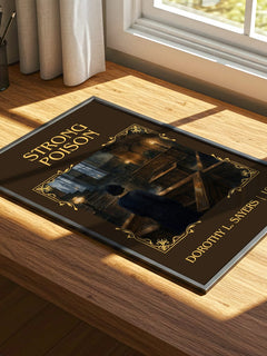 Strong Poison Classic Book Art Print by Dorothy L. Sayers – print on a sunlit desk