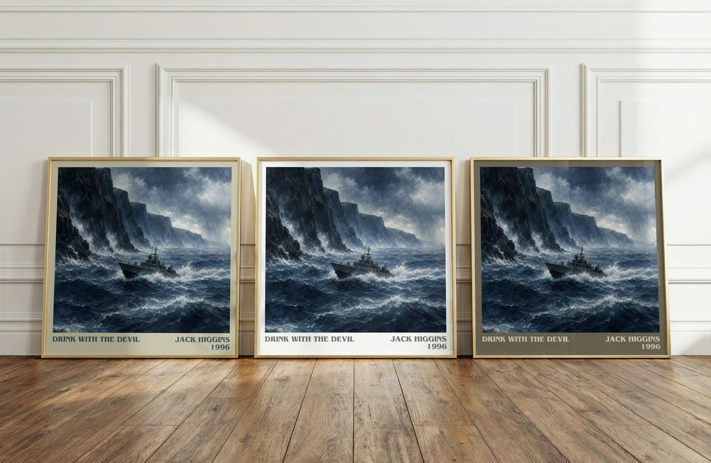 Drink With The Devil literary art print colour and style options – Jack Higgins book art