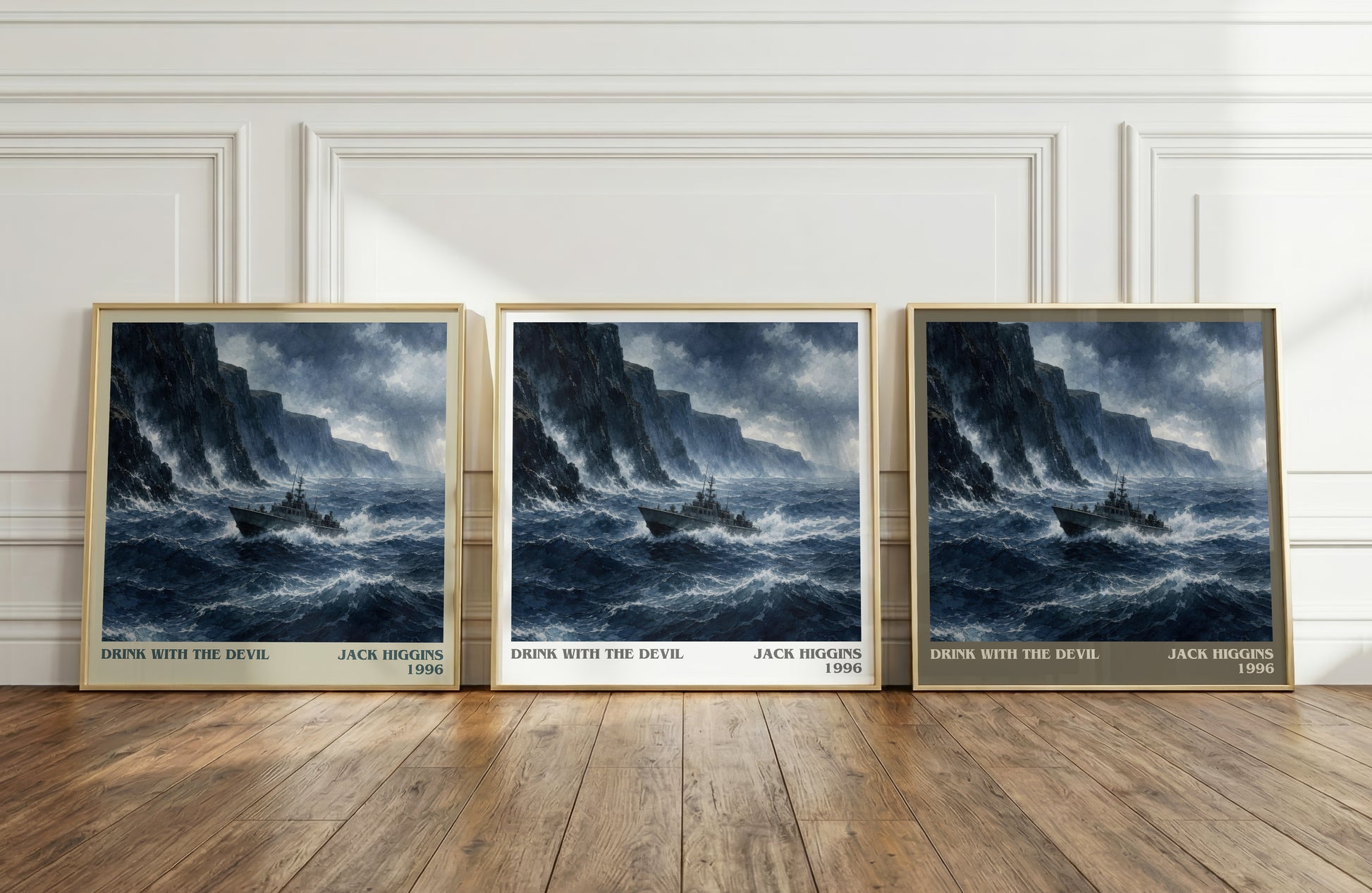 Drink With The Devil literary art print colour and style options – Jack Higgins book art