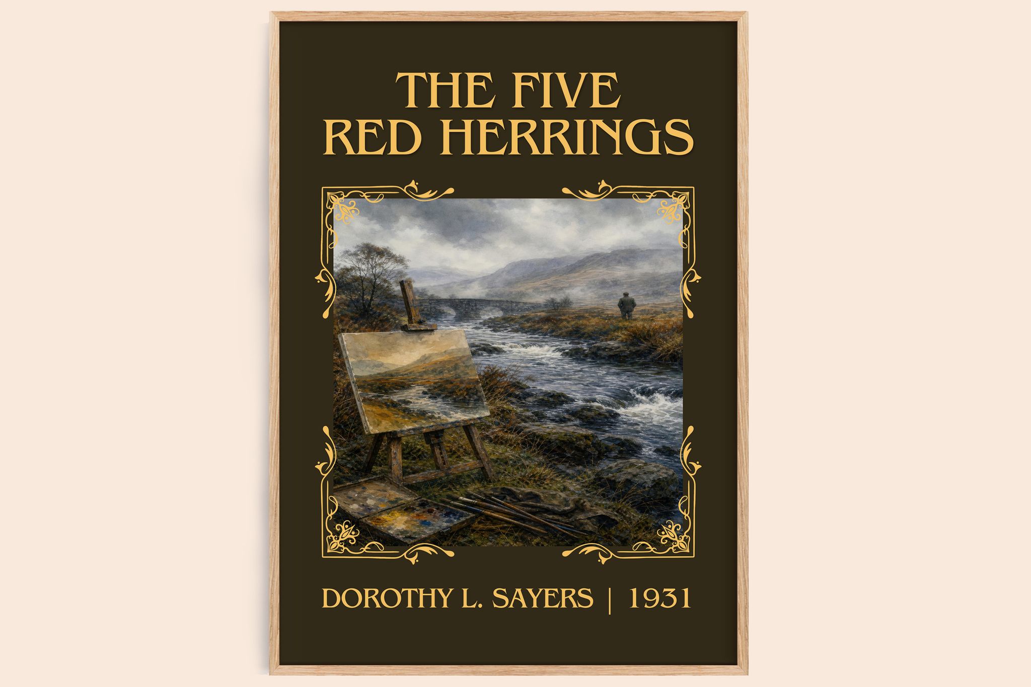 The Five Red Herrings Classic Book Art Print by Dorothy L. Sayers
