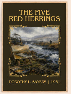 The Five Red Herrings Classic Book Art Print by Dorothy L. Sayers – book poster