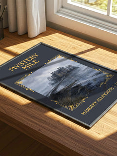 Mystery Mile Classic Book Art Print by Margery Allingham – print on a sunlit desk