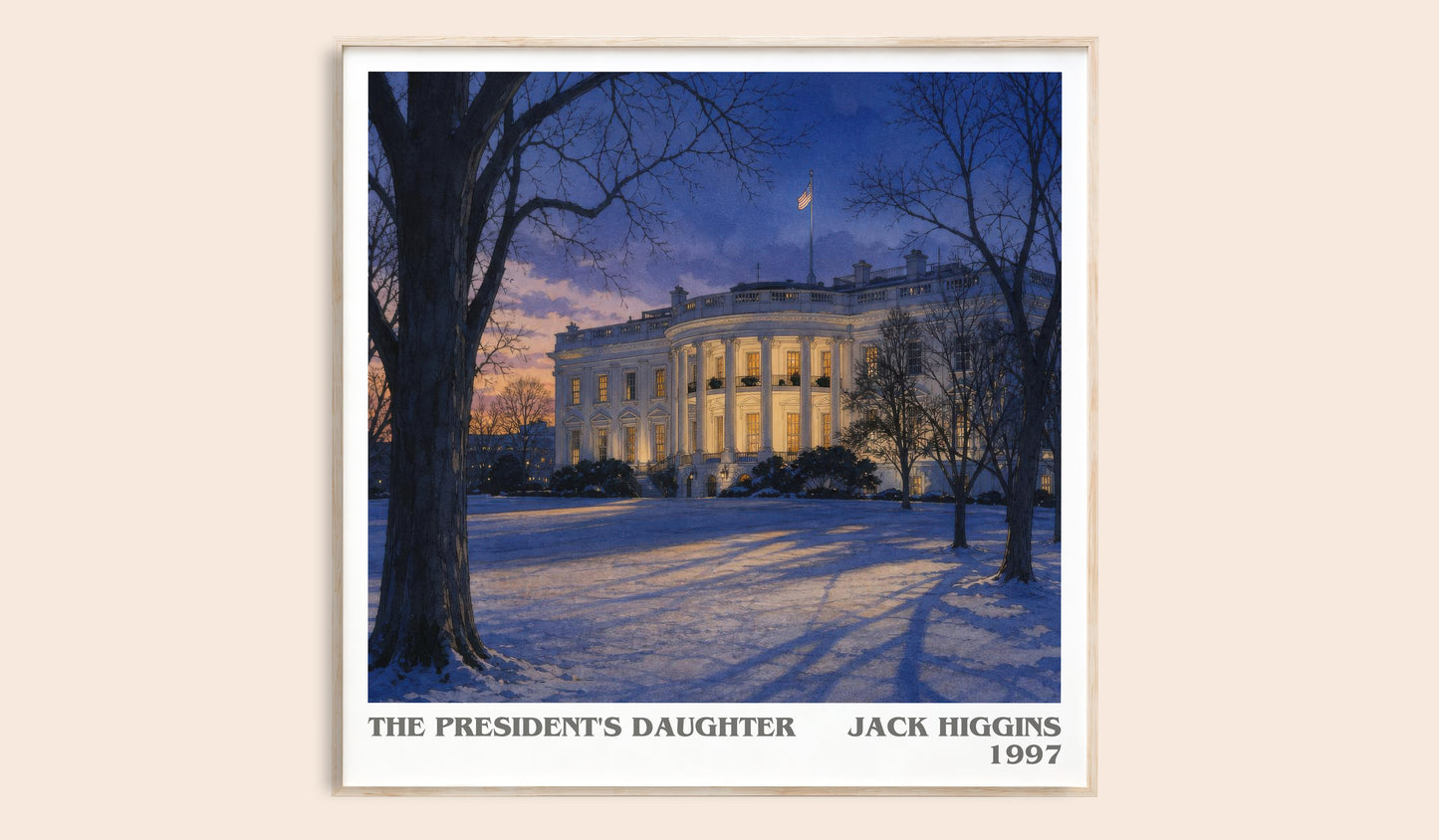 The President'S Daughter literary book poster by Jack Higgins – framed literary art print