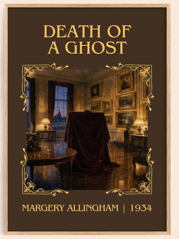 Death of a Ghost Classic Book Art Print by Margery Allingham – book poster