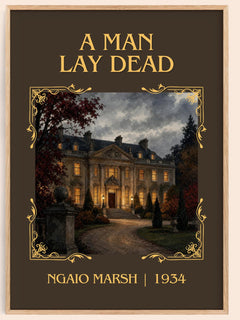 A Man Lay Dead Classic Book Art Print by Ngaio Marsh – book poster