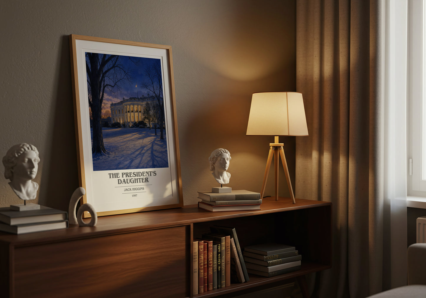 The President'S Daughter book cover book poster framed on wall – thriller wall art