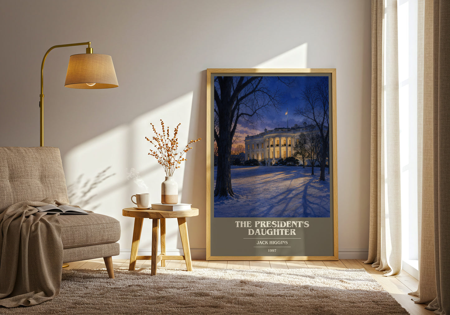 The President'S Daughter book cover print on bookshelf – Jack Higgins fan gift